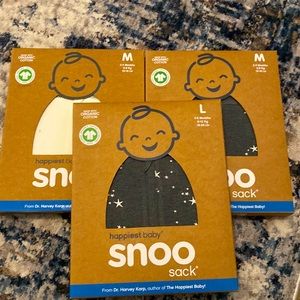 Snoo Sack  2- small; 2 med ; 1 large
